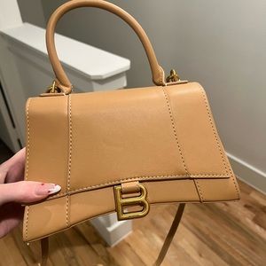 Balenciaga Hourglass Tan Purse